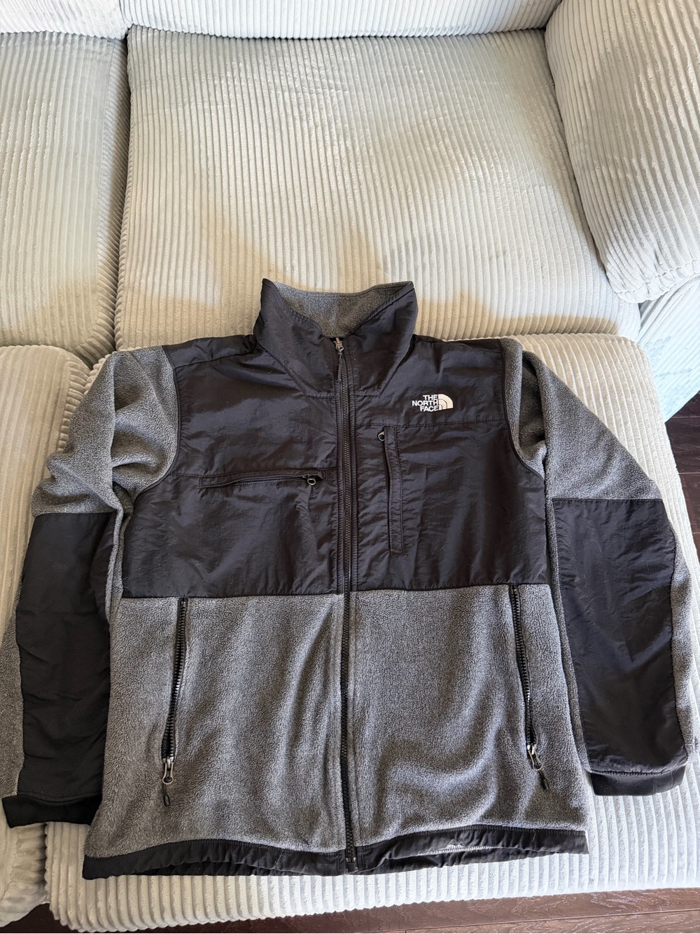 The North Face Grey and Black Men’s Hybrid Fleece Jacket